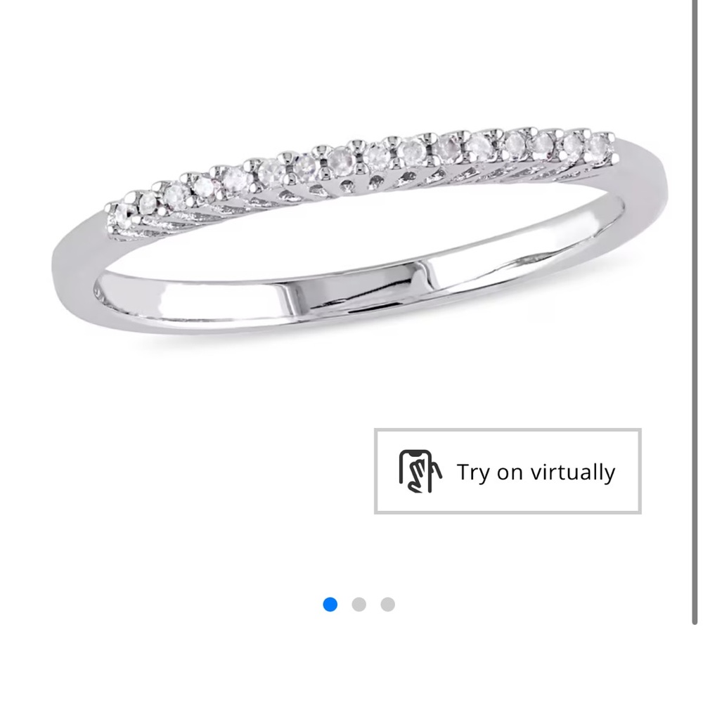 Elegant Silver Diamond Band